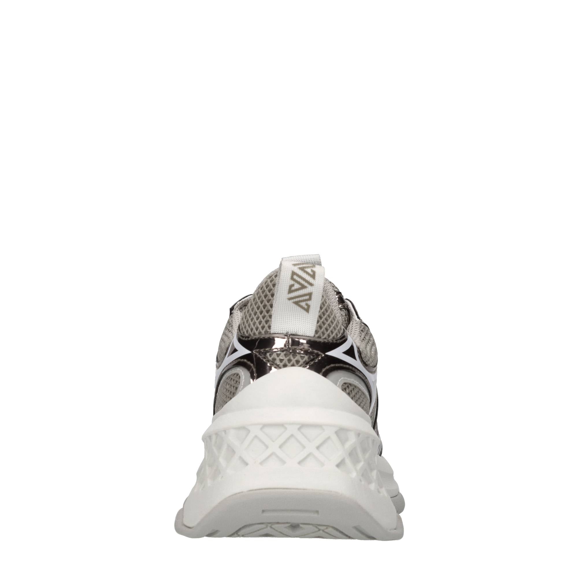 Sneakers in pelle e tessuto 