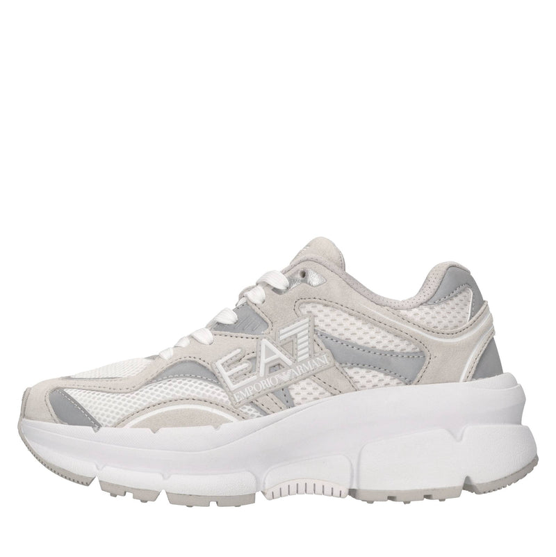 Sneakers in pelle, ecopelle e tessuto 