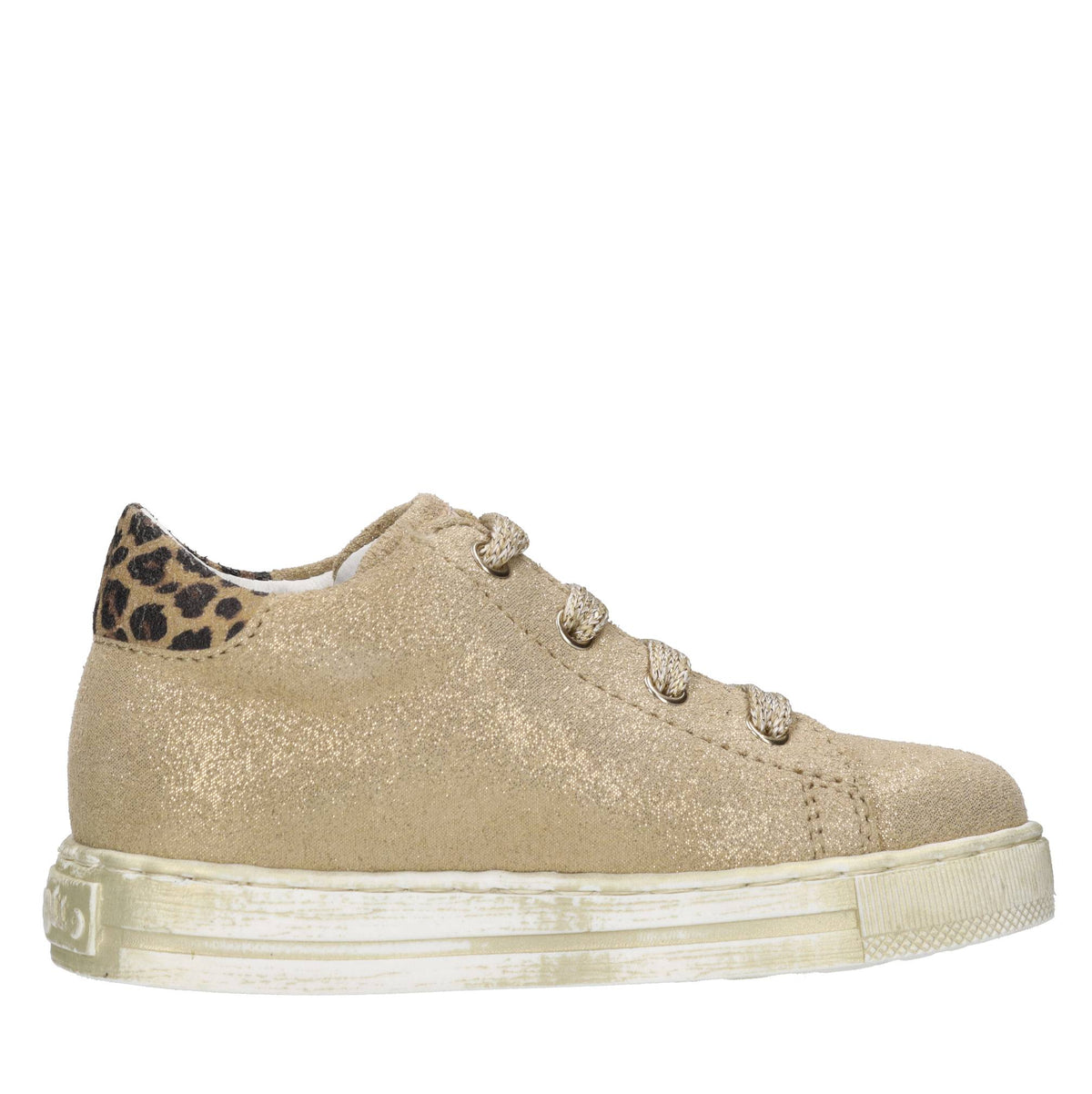 Sneakers in camoscio e lurex 