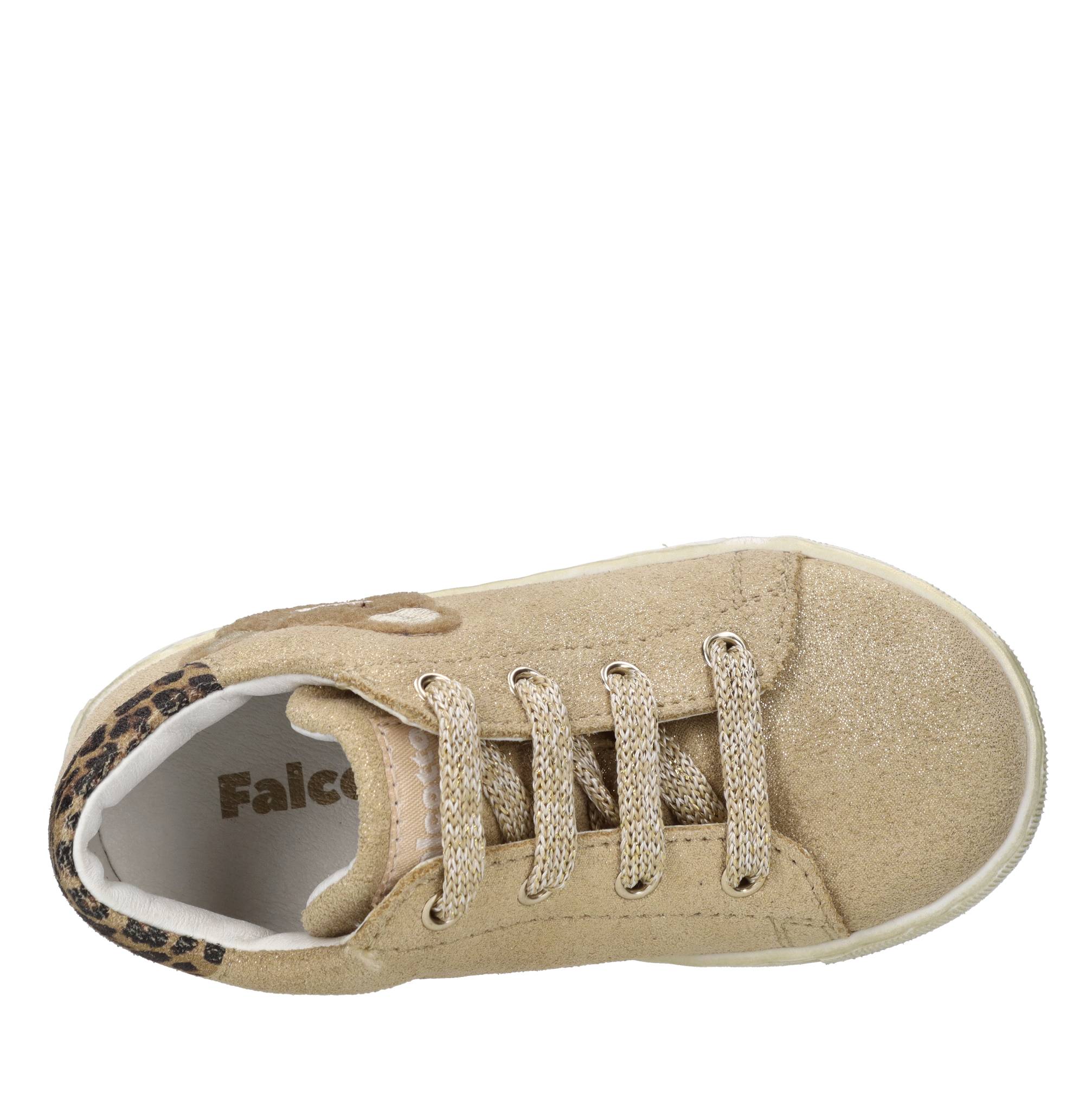 Sneakers in camoscio e lurex 