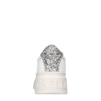 Sneakers in pelle e glitter 