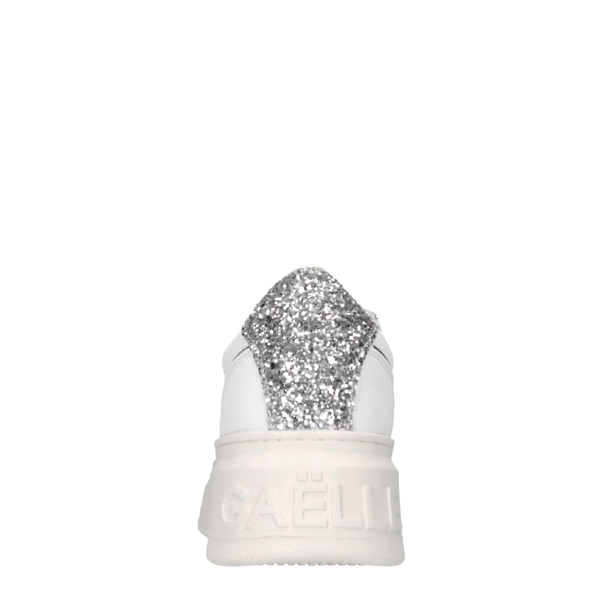 Sneakers in pelle e glitter 