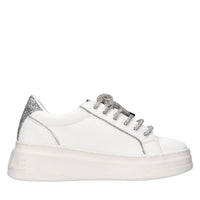 Sneakers in pelle e glitter 