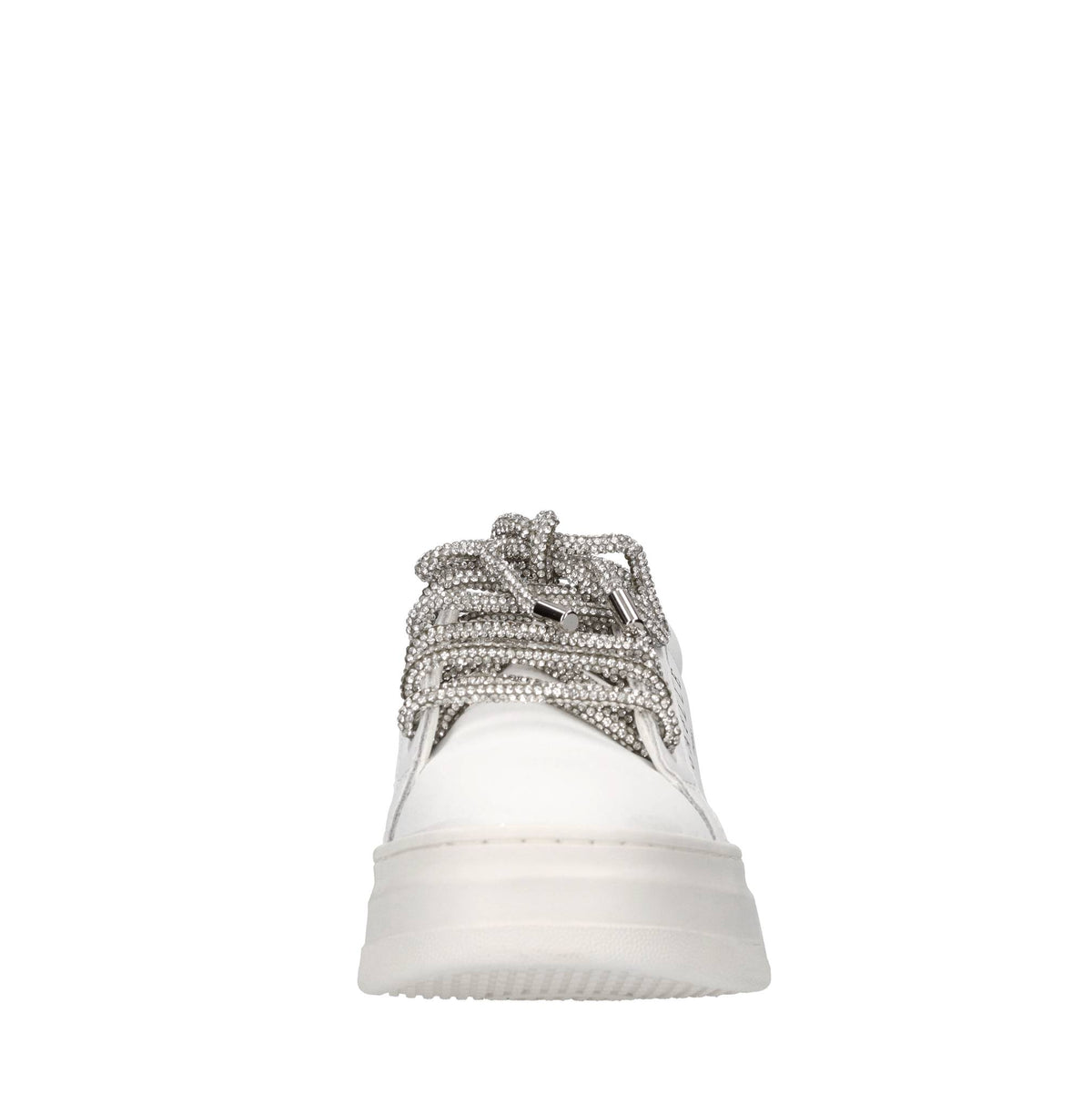 Sneakers in pelle e glitter 