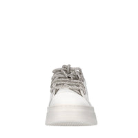 Sneakers in pelle e glitter 
