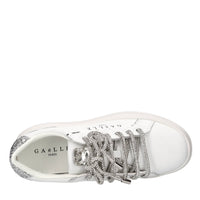 Sneakers in pelle e glitter 