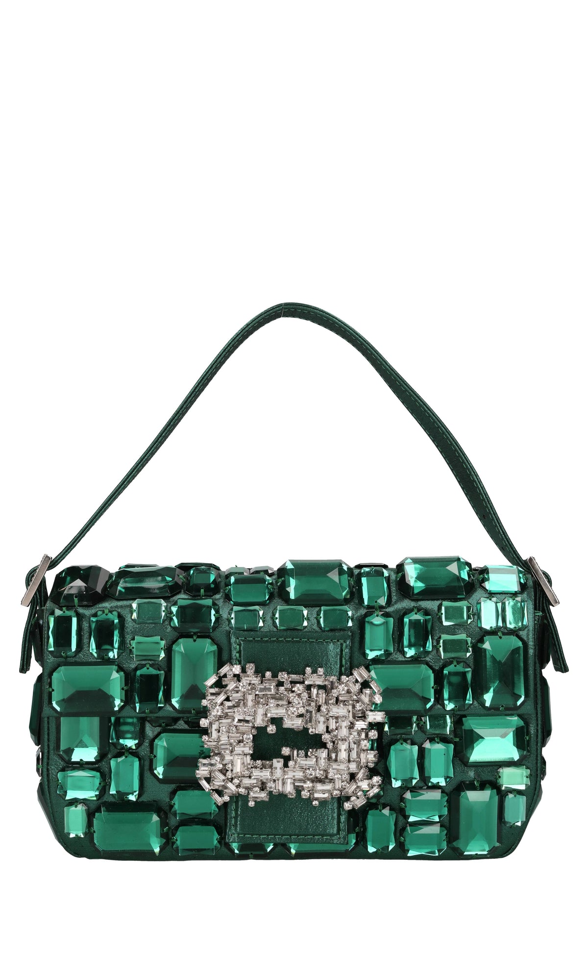 Borsa in tessuto e strass 