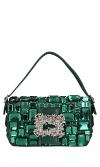 Borsa in tessuto e strass 