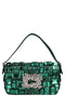 GEDEBE Borsa in tessuto e strass