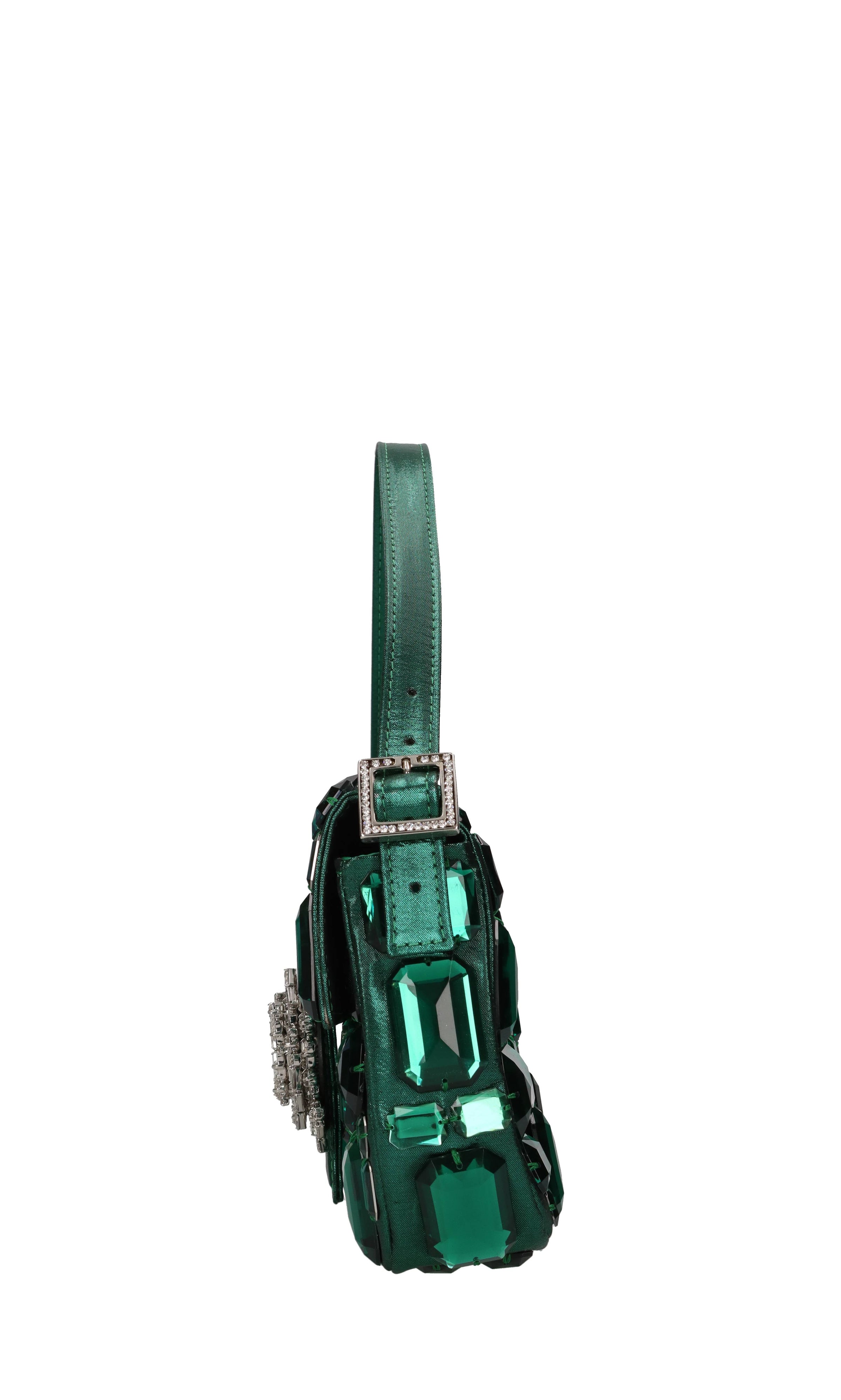 Borsa in tessuto e strass 