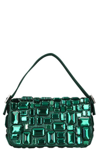 Borsa in tessuto e strass 