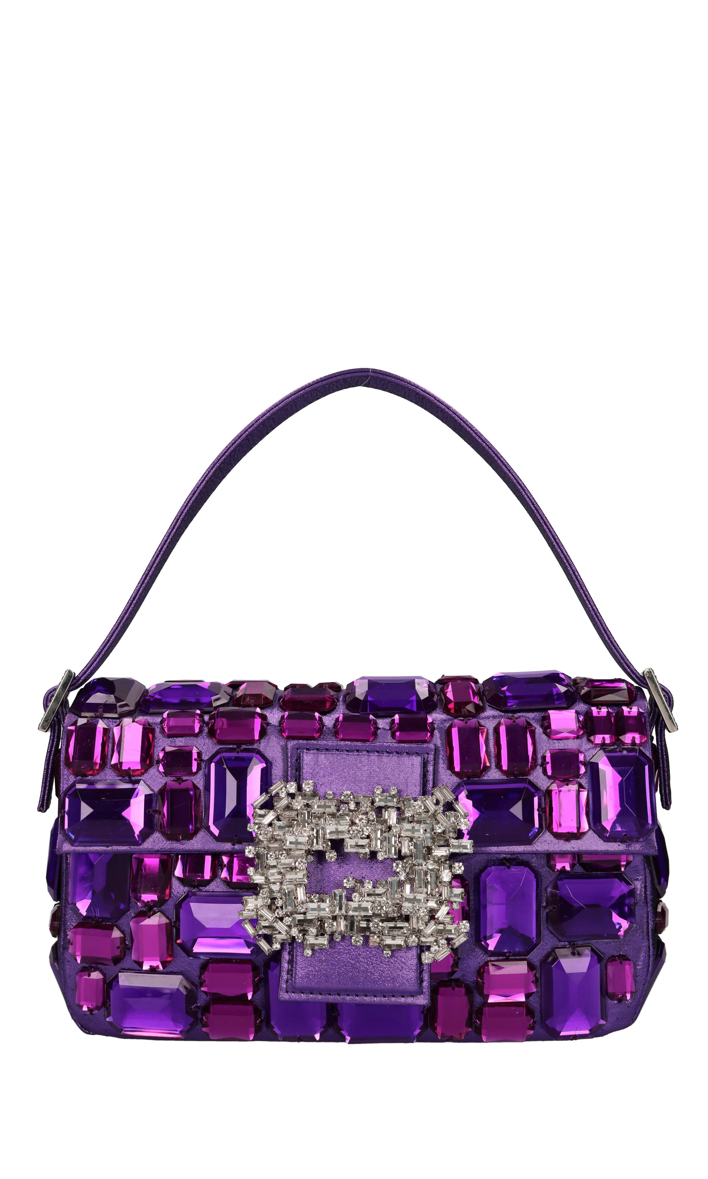 Borsa in tessuto e strass 