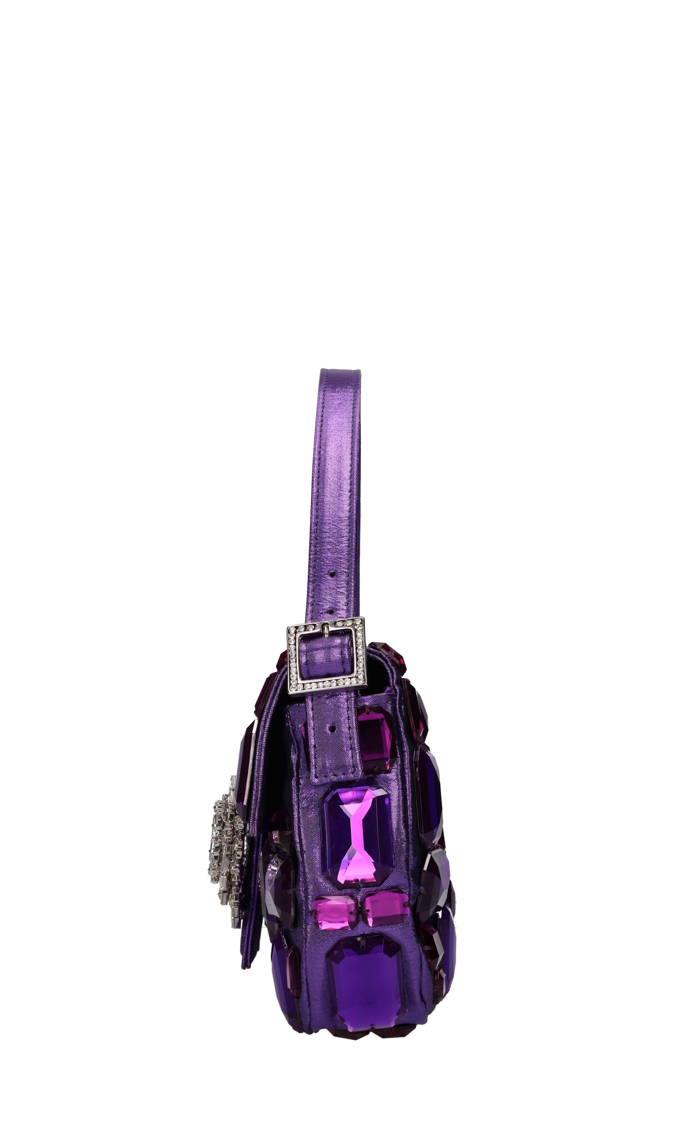 Borsa in tessuto e strass 