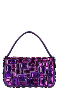 Borsa in tessuto e strass 