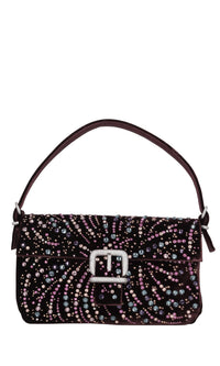 Borsa in velluto e strass 