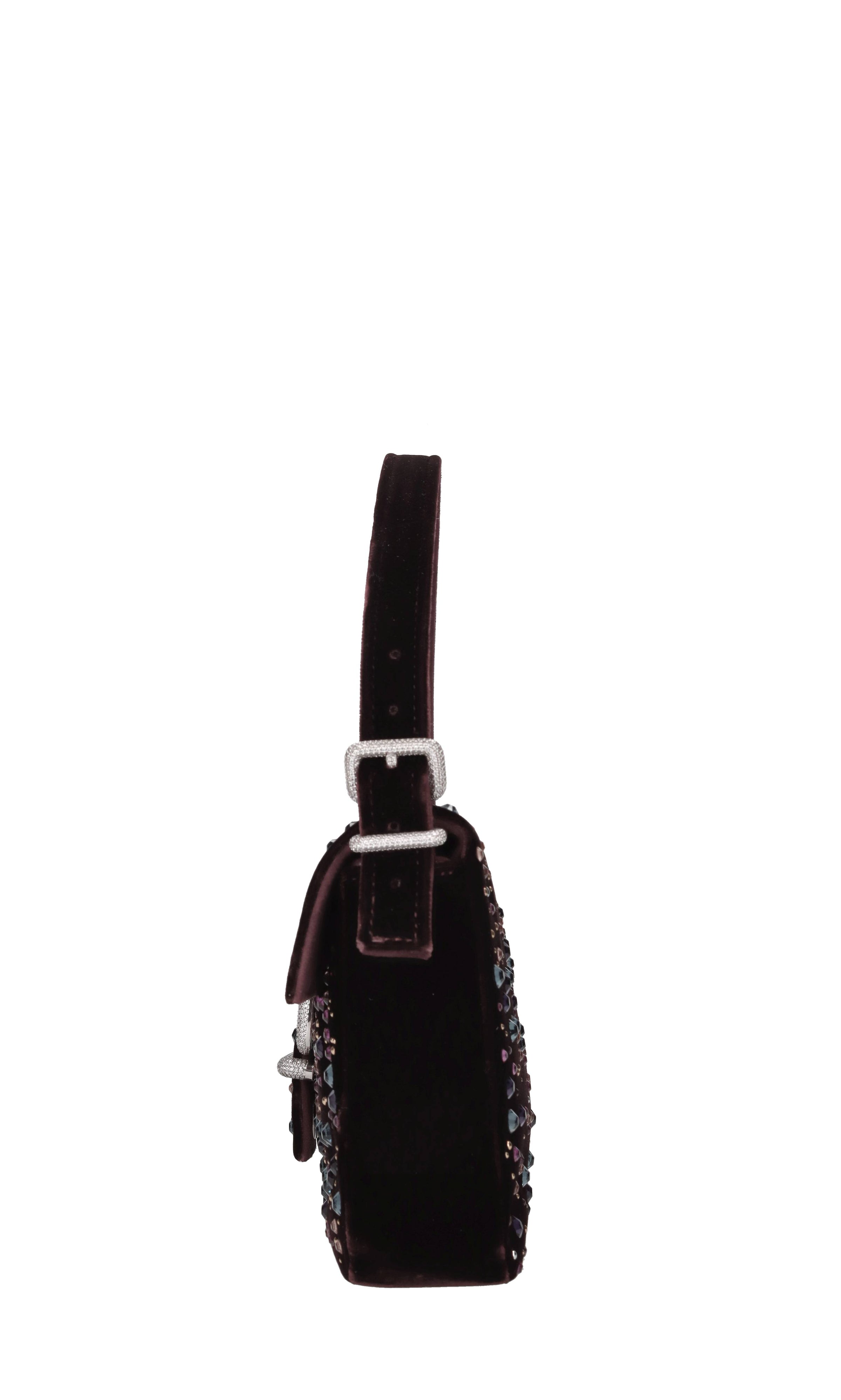 Borsa in velluto e strass 