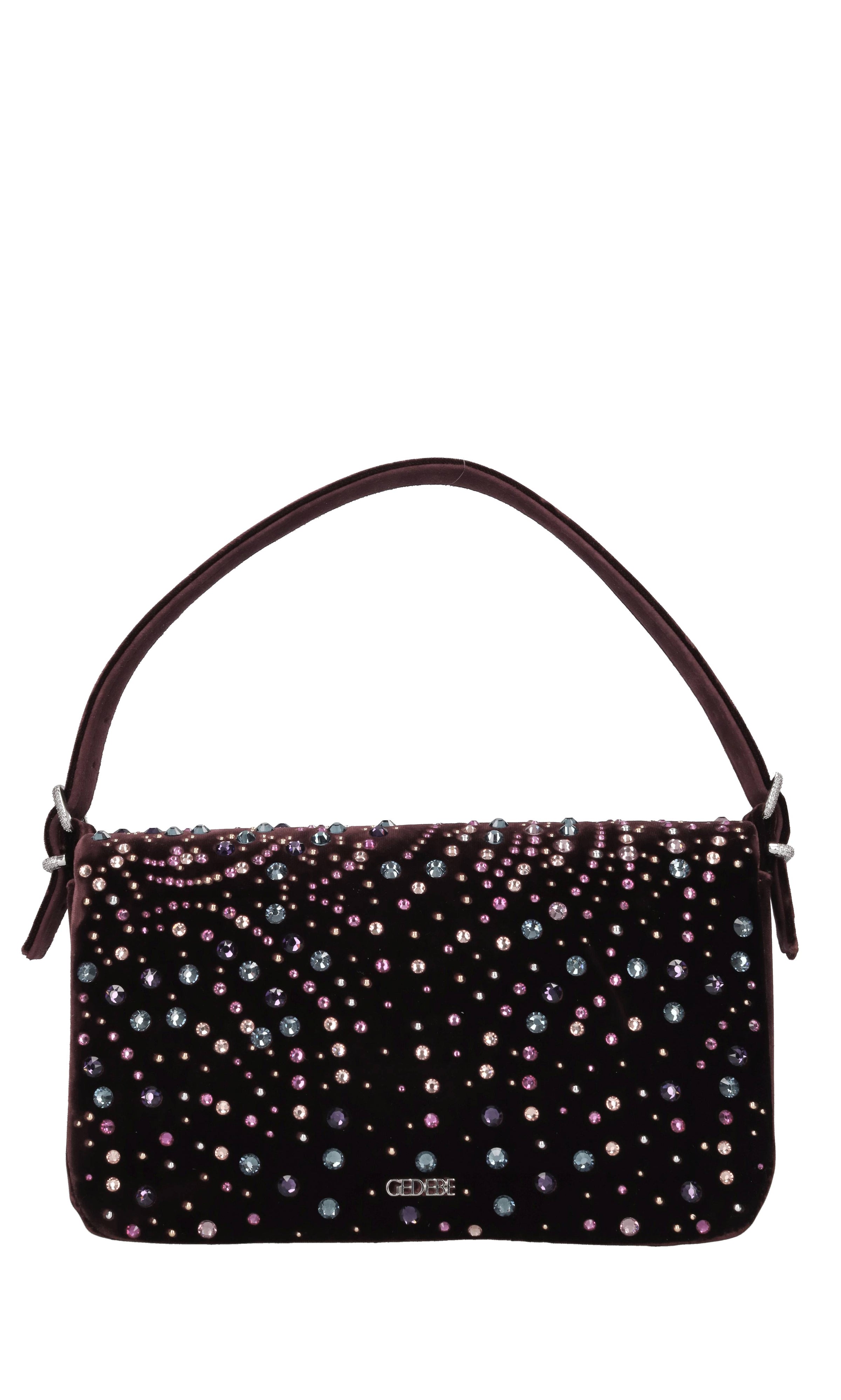 Borsa in velluto e strass 