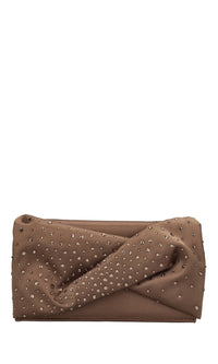 Borsa in tessuto e strass 