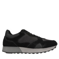 Sneakers in camoscio e tessuto 