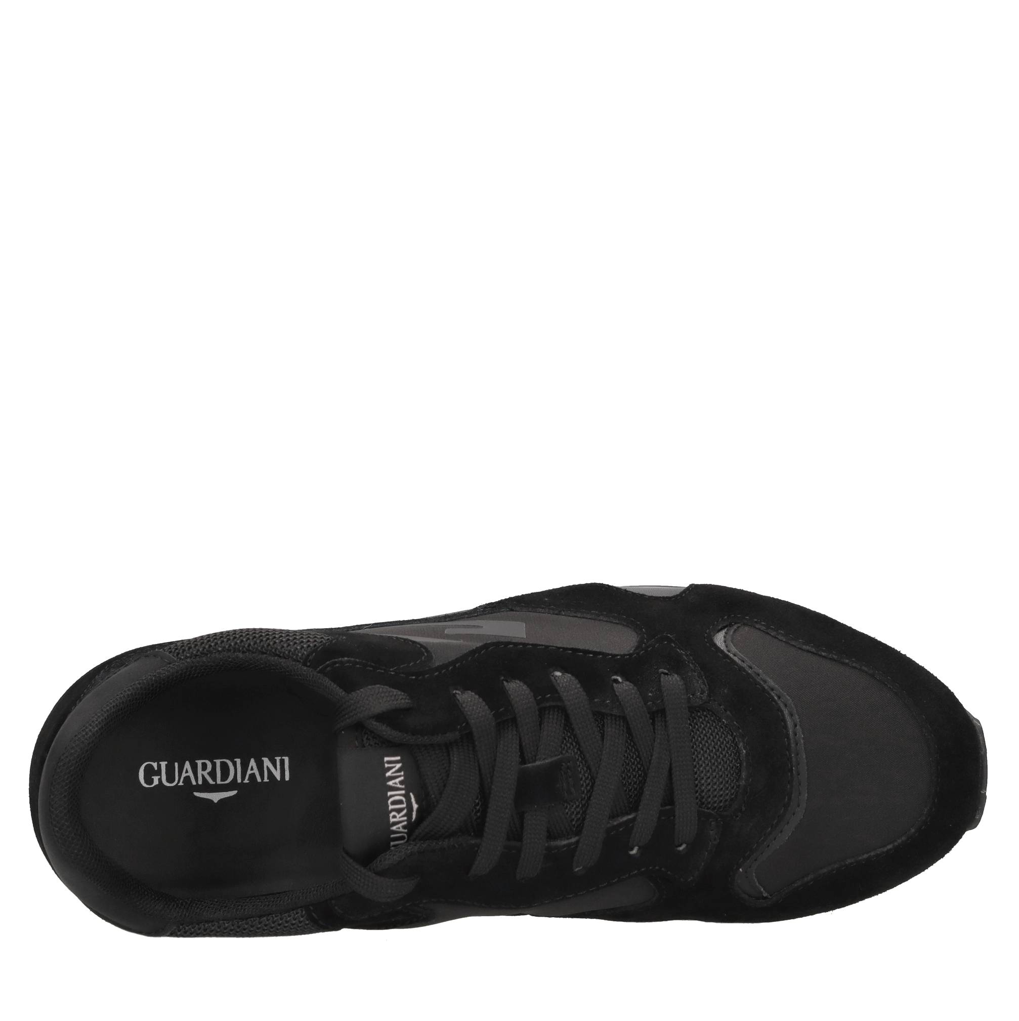 Sneakers in camoscio e tessuto 