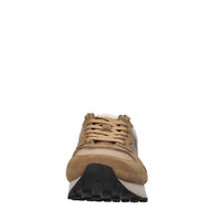 Sneakers in camoscio e tessuto 