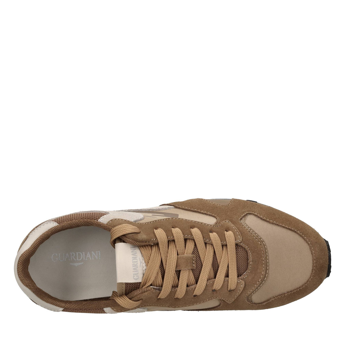 Sneakers in camoscio e tessuto 