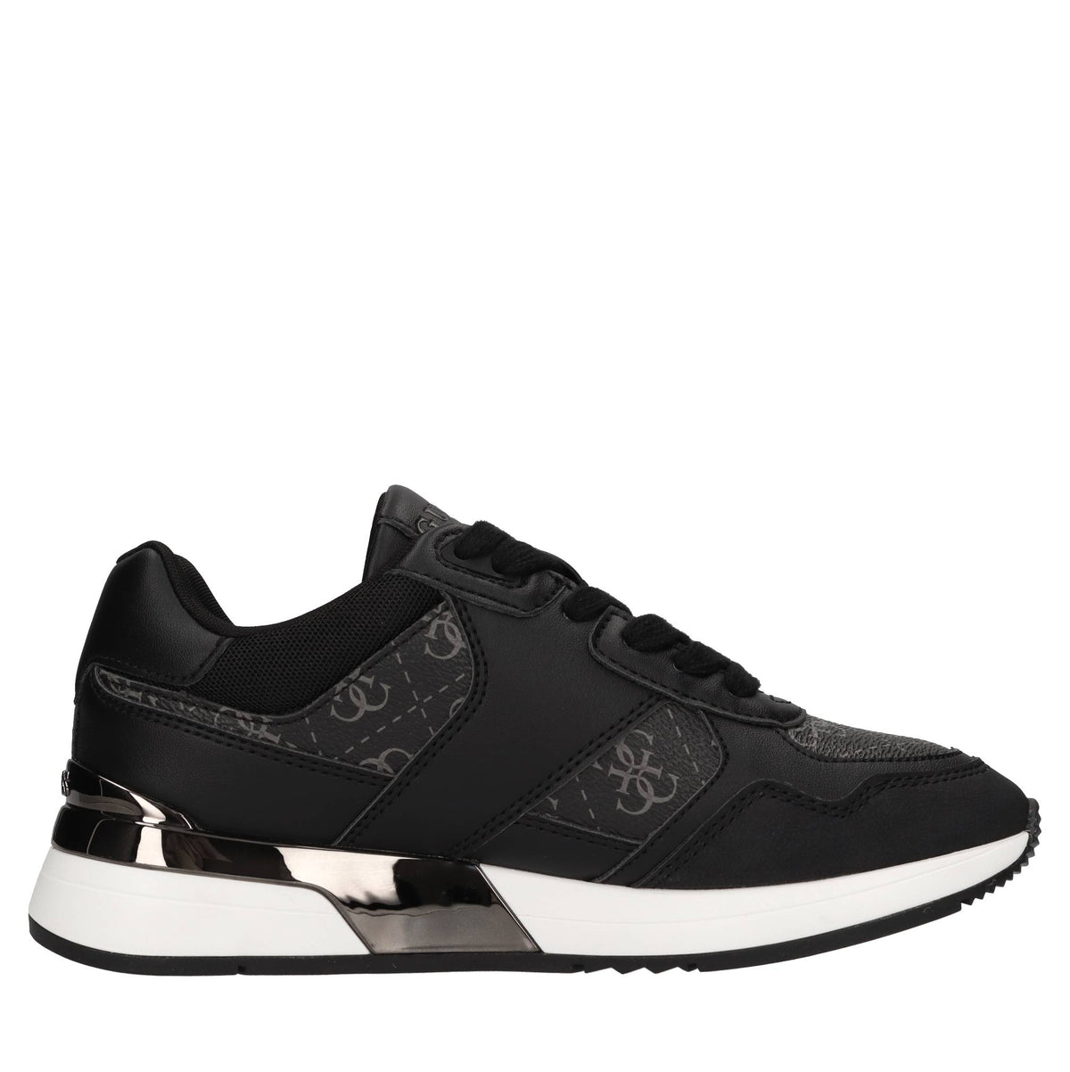 Sneakers in ecopelle e tessuto 