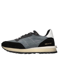 Sneakers in pelle, camoscio e tessuto tecnico 