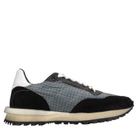 Sneakers in pelle, camoscio e tessuto tecnico 