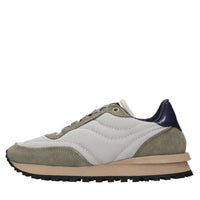 Sneakers in pelle, camoscio e tessuto 