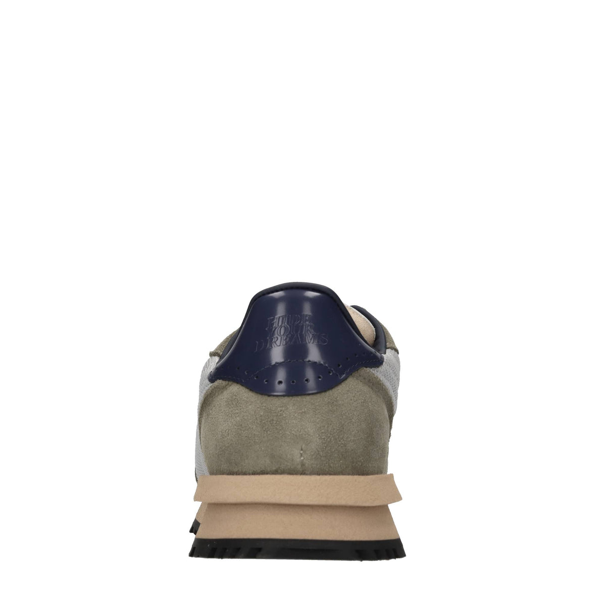 Sneakers in pelle, camoscio e tessuto 