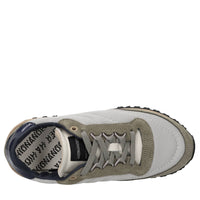 Sneakers in pelle, camoscio e tessuto 