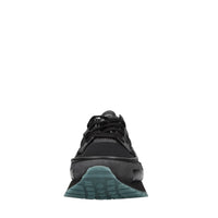 Sneakers in pelle e tessuto 