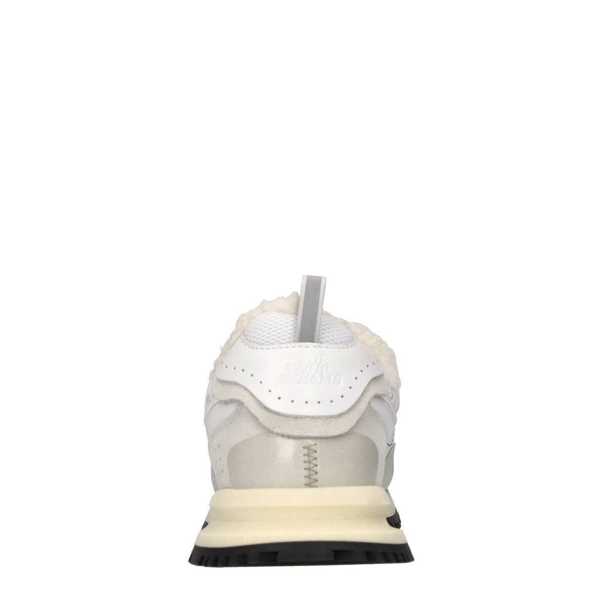 Sneakers in pelle e tessuto 