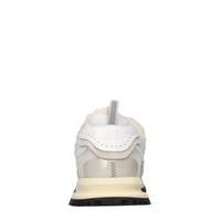 Sneakers in pelle e tessuto 