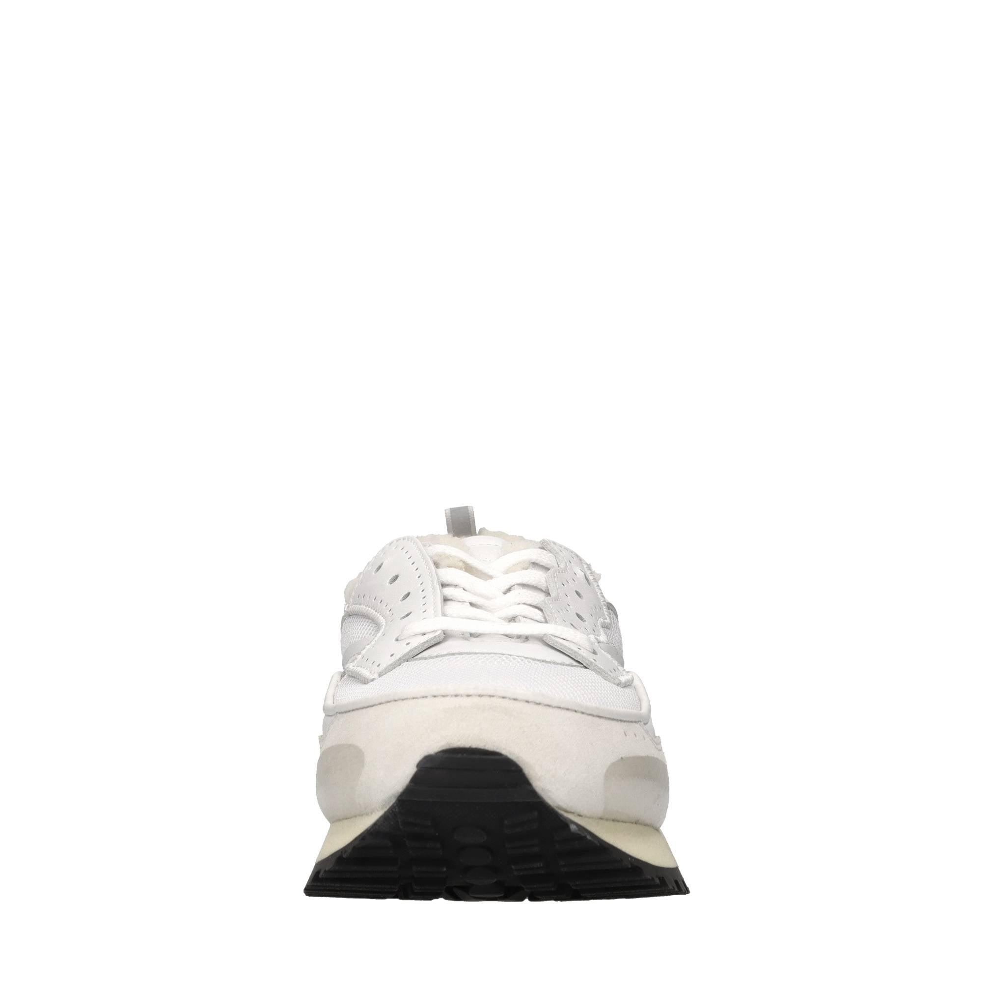 Sneakers in pelle e tessuto 
