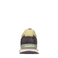 Sneakers in camoscio e tessuto 