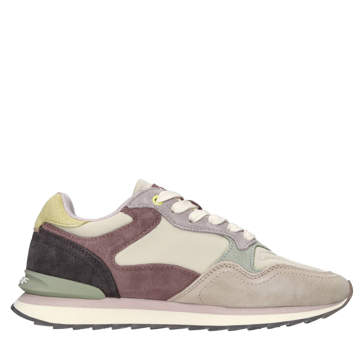 Sneakers in camoscio e tessuto 
