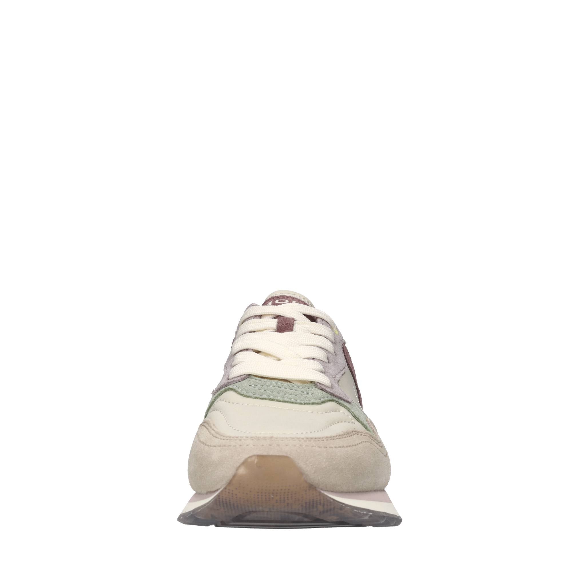 Sneakers in camoscio e tessuto 