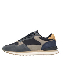 Sneakers in camoscio e tessuto 