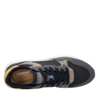 Sneakers in camoscio e tessuto 