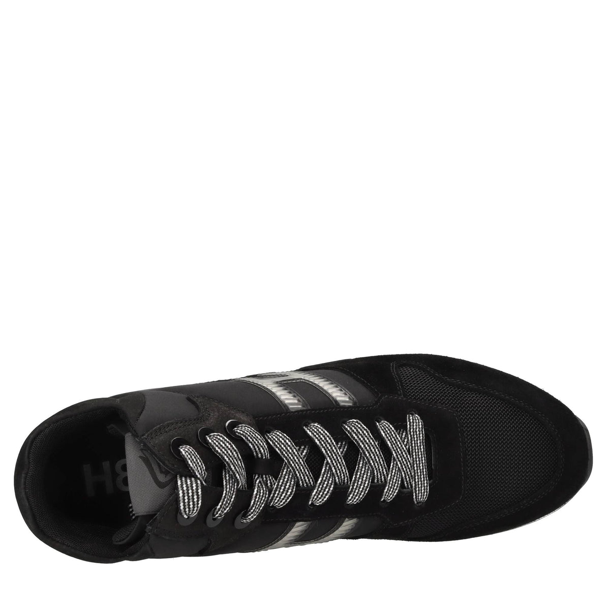 Sneakers Hight Top in camoscio, tessuto e pelle ricoperta 