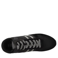 Sneakers Hight Top in camoscio, tessuto e pelle ricoperta 