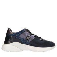 Sneakers Active One in camoscio,pelle e glitter 