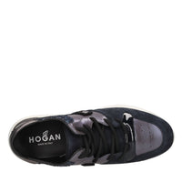 Sneakers Active One in camoscio,pelle e glitter 