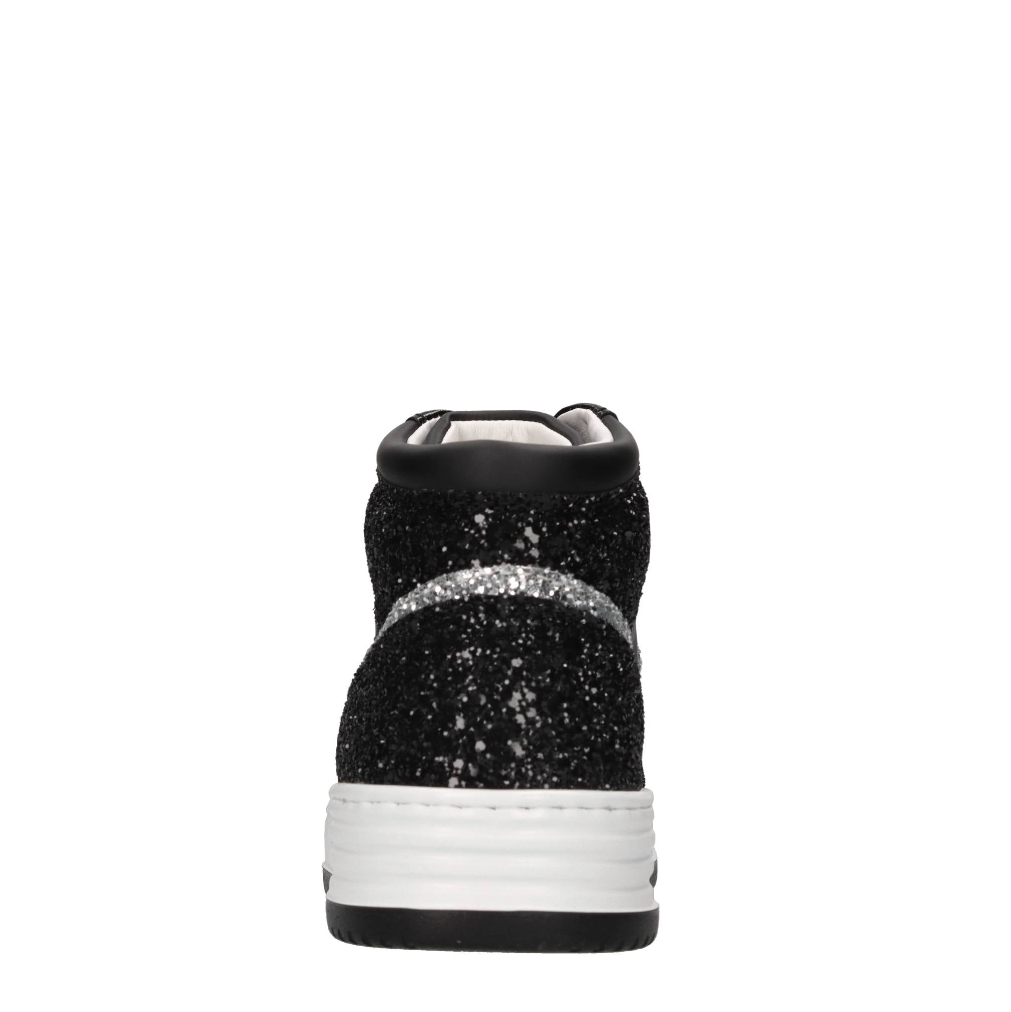 Sneakers H630 Basket in pelle e glitter 