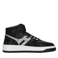 Sneakers H630 Basket in pelle e glitter 