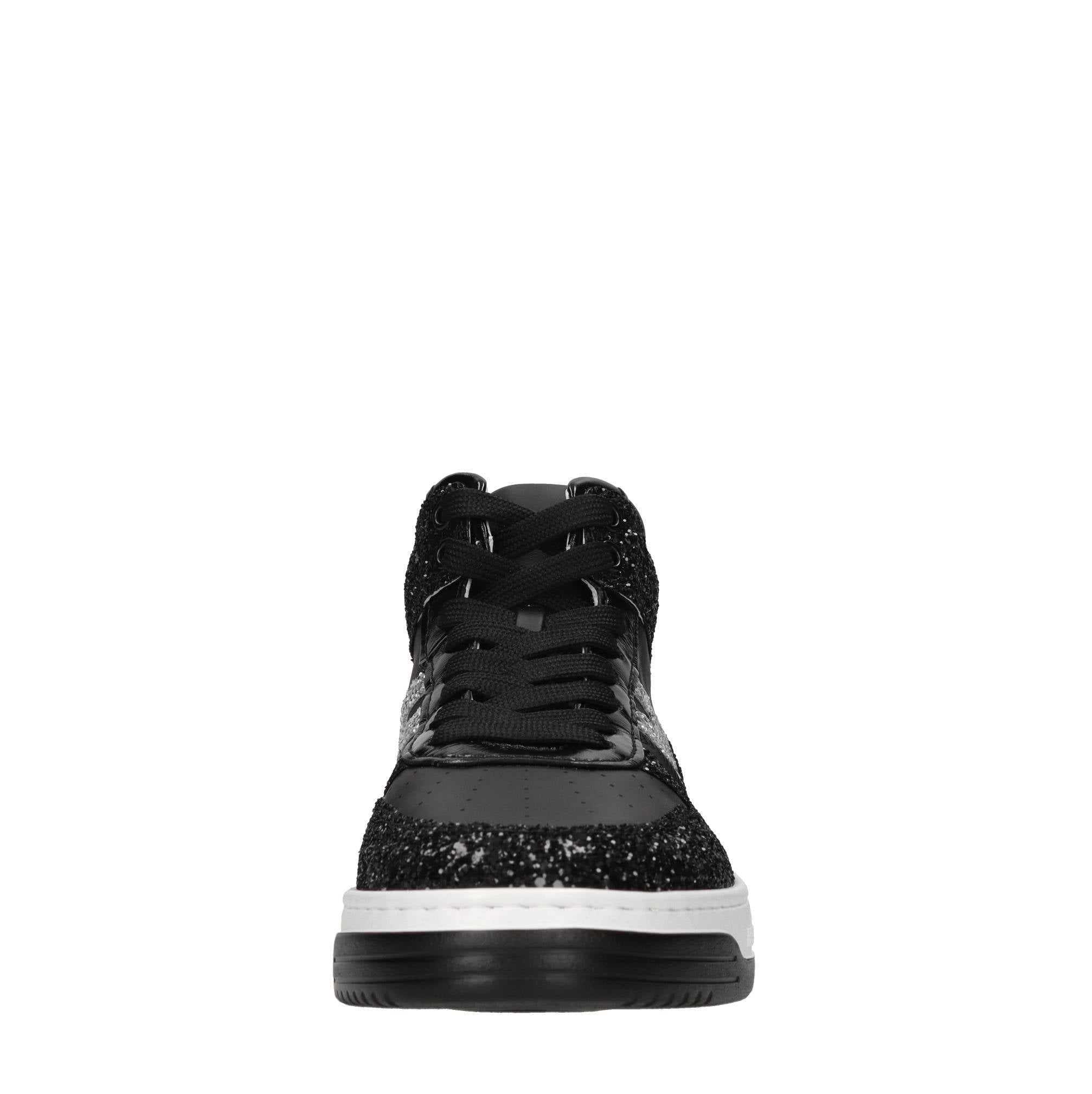 Sneakers H630 Basket in pelle e glitter 