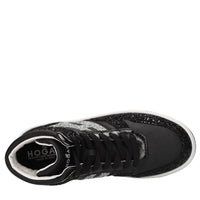 Sneakers H630 Basket in pelle e glitter 