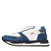 Sneakers in pelle, camoscio e tessuto 